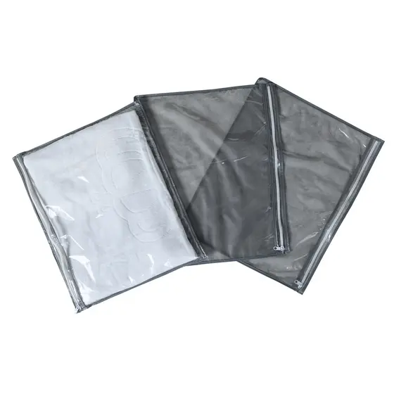Saco Embalagem Organizador para Lençol Toalha Enxoval Roupas de Pvc e Tnt Armário Cômoda