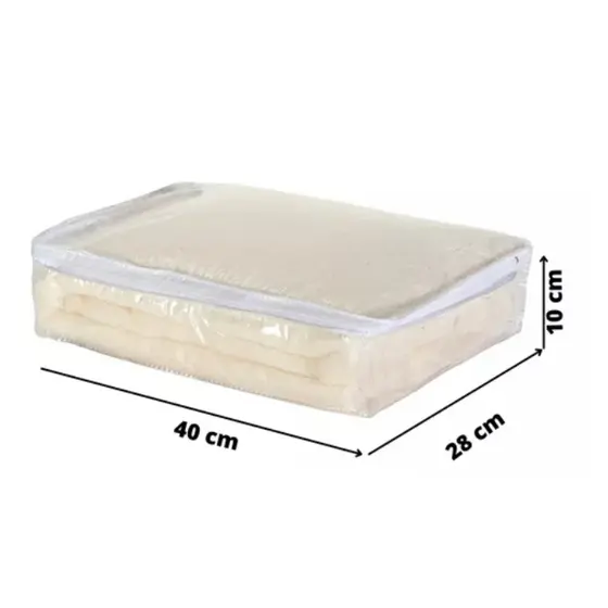 Organizador Multiuso Transparente de pvc com Zíper -P