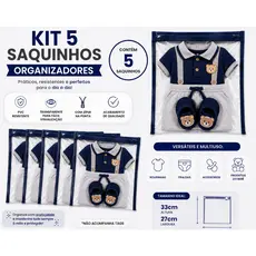 Kit 5 Saquinhos Maternidade Multiuso Organizador Nécessaire Envelope Com Zíper para Roupas Molhadas