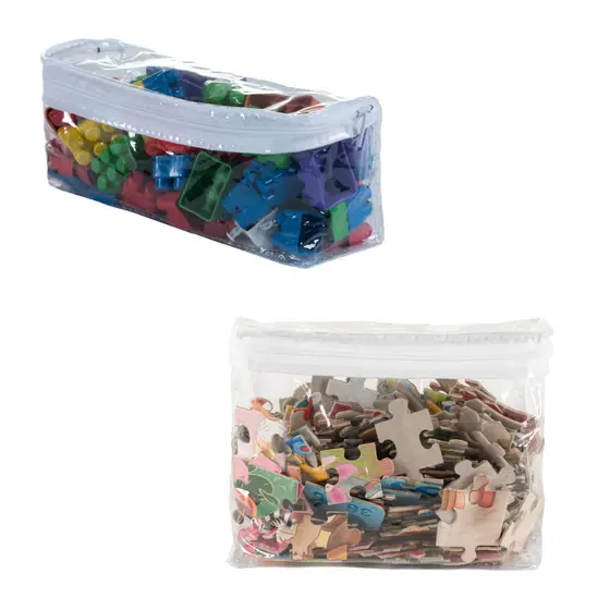 Kit 6 Saco Para Guardar Brinquedos Peças Pequenas Com Zíper Caixa Baú Quarto Infantil