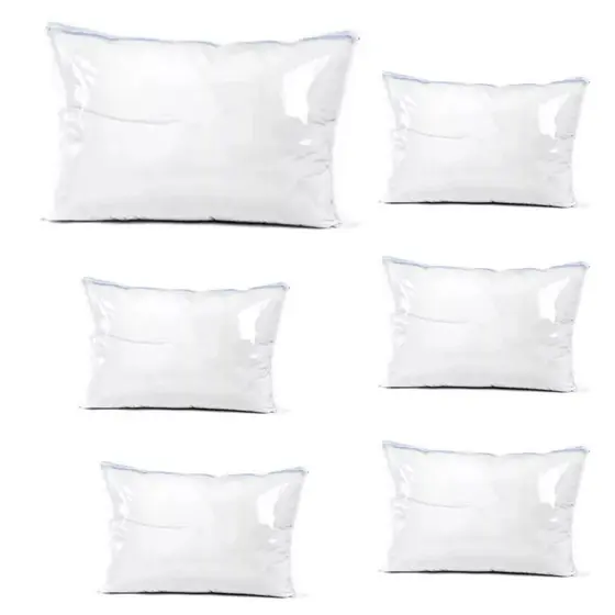 Kit 10 Saco Capa de Travesseiro 50 x 80 Transparente de Pvc e Ziper Anti Poeira