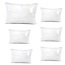 Kit 10 Saco Capa de Travesseiro 50 x 80 Transparente de Pvc e Ziper Anti Poeira