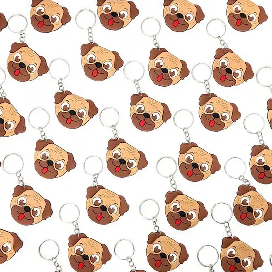 Chaveiro Cachorro Buldog 10un Lembrancinha Pet Casa Ração