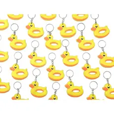 Chaveiro Boia Patinho Piscina 10un Emborrachado Aquatic Agua Mar Verão pato amarelo