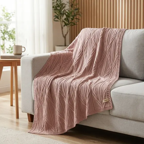 Manta Sofa Trico Decorativa 150x90cm Usufruto Tricot P5