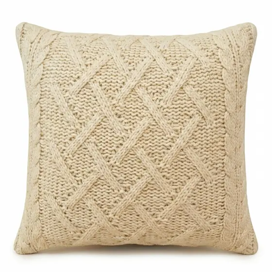 Capa para Almofada Tricot 45x45cm Decoração Sofá Sala Usufruto Elegancia e Aconchego para o Ambiente