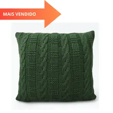 Capa para Almofada Tricô 45x45cm Decoração Sofá Sala Usufruto Elegancia e Aconchego para o Ambiente