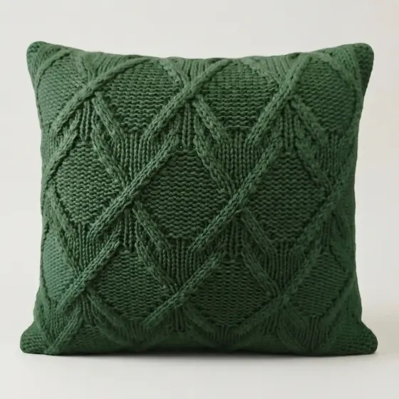 Capa para Almofada Tricô 45x45cm Decoração Sofá Sala Usufruto Elegancia e Aconchego para o Ambiente