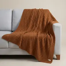 Manta de Tricô Para Sofá Poltrona Cobertor Cama 150x90cm Usufruto Decoração Sala R05
