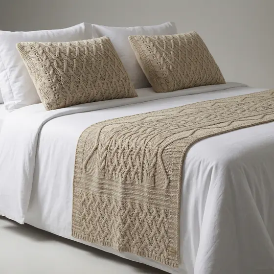 PESEIRA MANTA TRICÔ CAMA QUEEN SOFÁ SALA 230X60cm +2 CAPA DE ALMOFADA 60X40cm SOPHIA S02