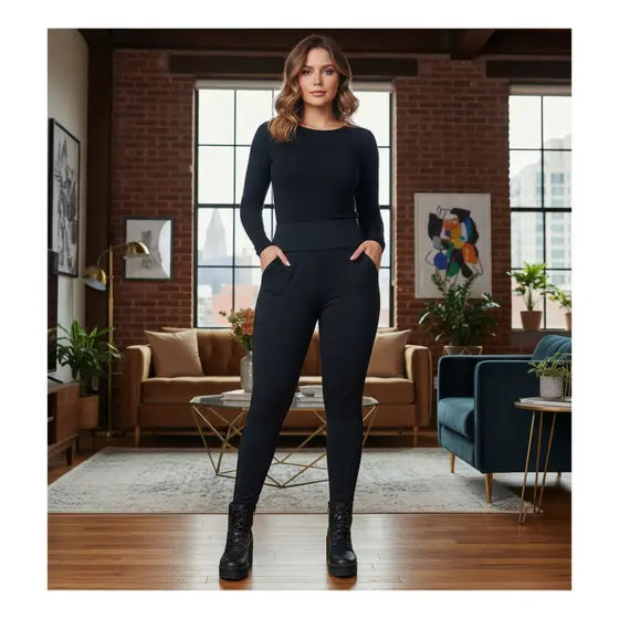 Calça Montaria Forrada/ Flanelada Com Bolso