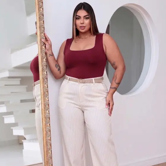 Kit 3 Blusa Regata Feminina Plus Size Suplex Premium Decote Quadrado Blusinha Alça Larga Blusa Regata Plus GG G1 G2