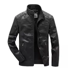 Jaqueta Couro  Slim Fit Motoqueiro