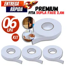 Conjunto Especial 06/04/03/02 Fitas 2,4m - Banana Adesiva Dupla Face Espuma Super Aderente Resistente Boa Fixação Total
