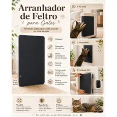 Arranhador Para Gato Protetor Sofá Afiador de Unha Feltro 50x50 Gatos Felinos Pet