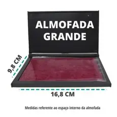 Almofada Para Carimbo N4 Vermelha com Tinta Aplicada