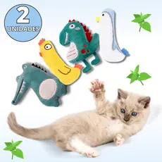 Pelúcia Pet Anti Stress Kit 2 Brinquedos para Gato c/ Catnip