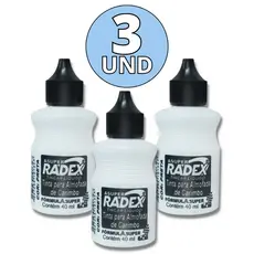 Kit 3 Tinta Almofada para Carimbo Preta Alto Rendimento 40ml