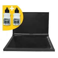 Almofada para Carimbo n3 Preta +2 Tintas Pretas Refil