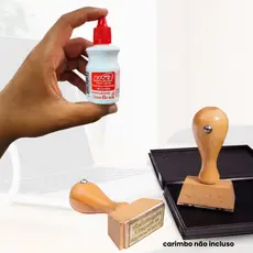 Tinta Para Almofada De Carimbo Vermelha Alto Rendimento 40ml