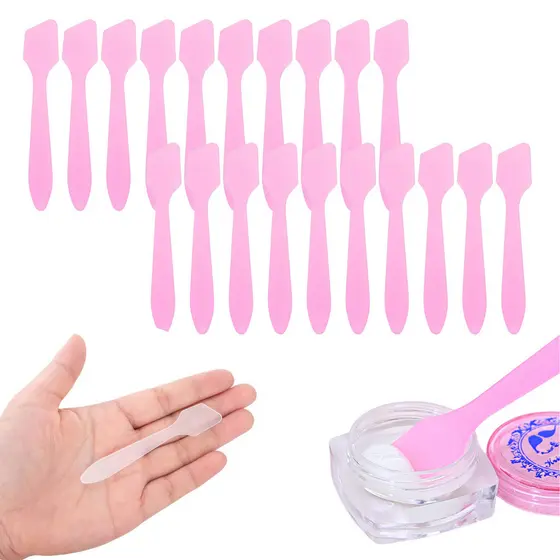 20 Mini Espátula Cosmética Quadrada Máscara De Maquiagem Creme Facial