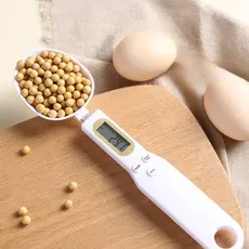 Balança De Cozinha Digital 0.1-500g Colher De Pesar  Alimentos Branca