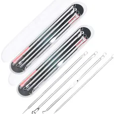Kit 8 Pçs Acne Espinha Extrator De Cravos Profissional Removedor De Ponta Dupla Pinça