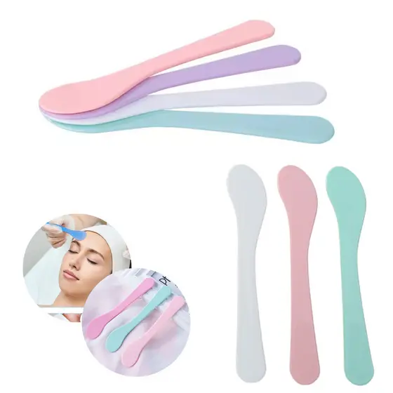100 Espátula Plástica Para Cera Depilatória Creme Facial Máscara Argila
