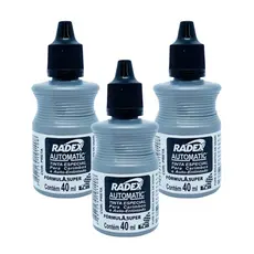 Kit 3 Tinta para Carimbo Automático Automatic Radex Preto