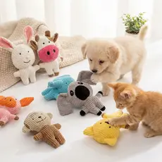 Brinquedo Pelúcia para Cachorro Anti Estresse Pet Macio Fofo Com Apito