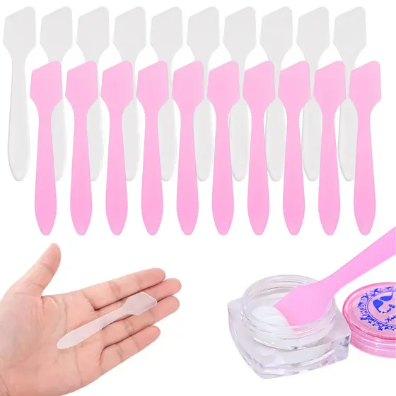 100 Mini Espátula Cosmética Quadrada Máscara De Maquiagem Creme Facial