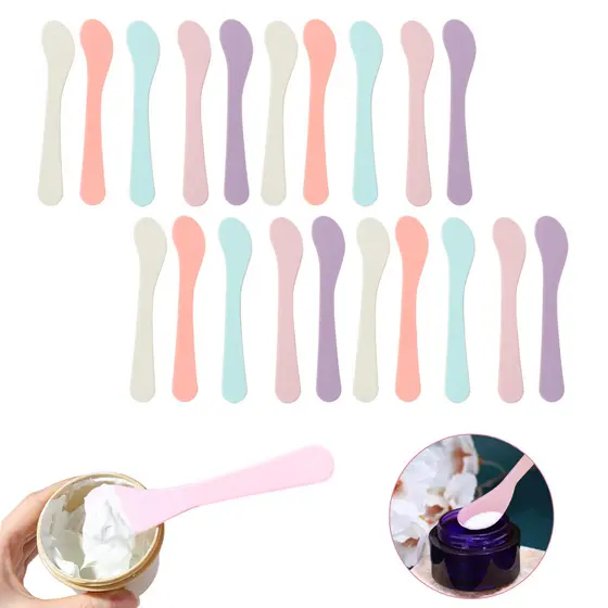 20 Espátula Plástica Para Cera Depilatória Creme Facial Máscara Argila