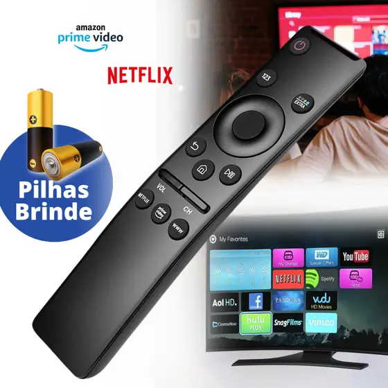 Controle TV Compatível Com Samsung Botões De Atalho