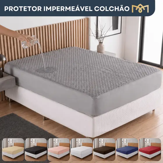 Protetor Impermeável Para Colchão Matelado Silencioso Queen Antialérgico Antixixi C/ Elástico