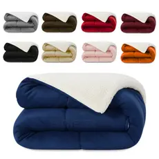 Edredom Coberdrom Cobertor Infantil, Solteiro, Casal E Queen Sherpa Dupla Face Macio Frio Premium