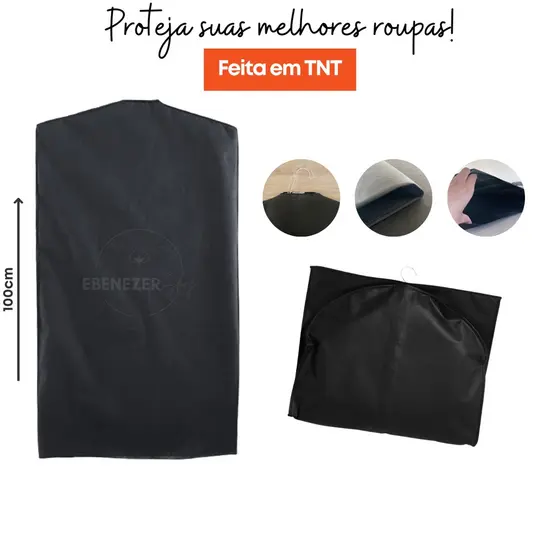 Kit 10 Capas Protetoras Para Roupas Anti Mofo Porta Terno Saco TNT Organizador