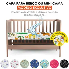 Protetor de Colchão Impermeável Capa Berço Mini Cama e Cama Pet Antixixi Macio e Silencioso