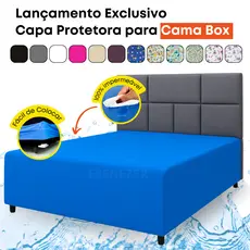 Capa Protetora Box Conjugado Solteiro Casal e Queen Impermeável Antiácaro Silencioso e Não Esquenta