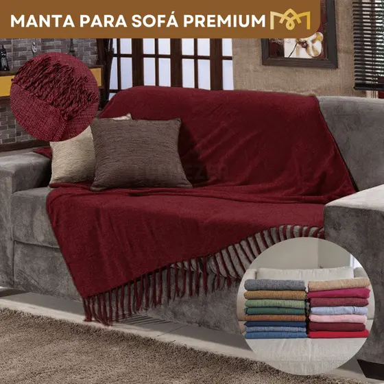 Manta Para Sofá Algodão 2,20x1,70cm Proteção Macia Confortável Resistente Decoração Elegante Premium