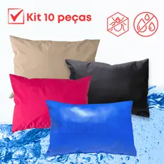 Kit 10 Porta Fronhas para Travesseiro Hospitalar Impermeável  Capa Protetora Antialérgica