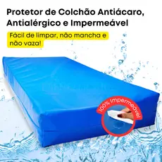 Capa de Colchão Impermeável Hospitalar Protetor de Colchão Solteiro Anti Alérgica Anti Ácaros