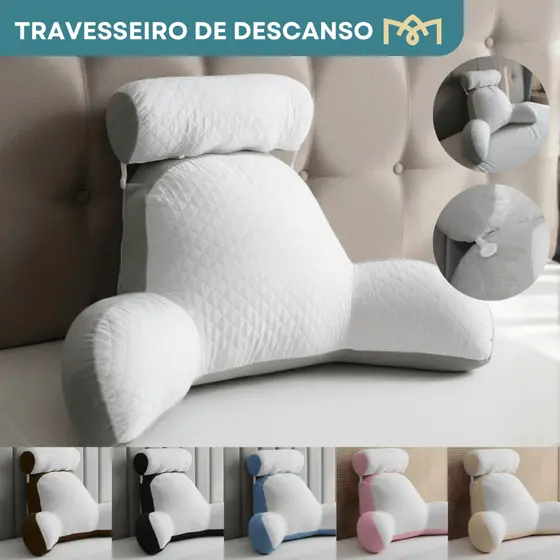 Travesseiro Descanso Almofada Ergonômico Ortopédico Multiuso Apoio Lombar Extra Resistente Premium