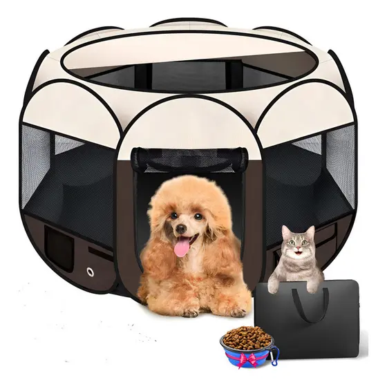 Cercado Pet Grande Casinha Dobrável Cachorros 100x100x60cm