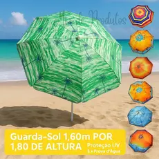 Guarda Sol de Praia Proteção UV Piscina Verão Sombrinha de Praia