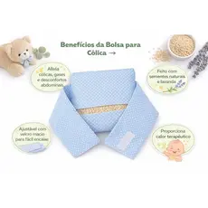 Bolsa Cinta Térmica Herbal Para Cólica Azul Bebês Infantil