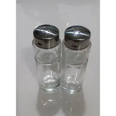 kit Saleiro e Pimenteiro Utility em Vidro Tramontina Tampa Inox 2 peças