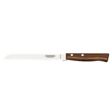 Faca para Pão Tramontina Tradicional com Lâmina em Aço Inox e Cabo em Madeira Natural 7"