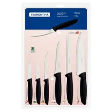 Jogo de Faca Tramontina Inox Plenus 6 peças Preto
