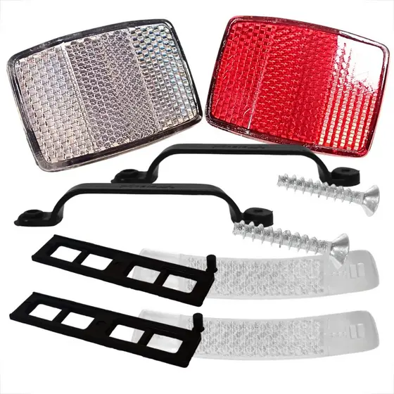 Kit Refletores Dianteiro/traseiro E Meia Lua Raio Bicicleta