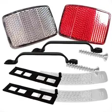 Kit Refletores Dianteiro/traseiro E Meia Lua Raio Bicicleta